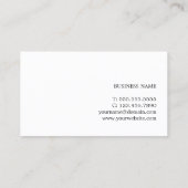 Minimale Elegant Gray White Consultant Visitekaartje (Achterkant)