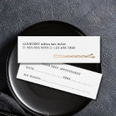 Minimale Elegant Hair Stylist Appointcard Mini Visitekaartjes