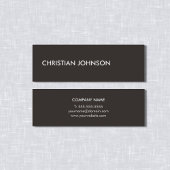 Minimale Elegant Ivory Black White Consultant Mini Visitekaartje