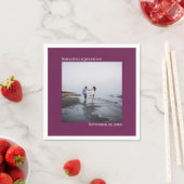Minimale Elegant Modern Magenta Wedding Foto Servet (Insitu)