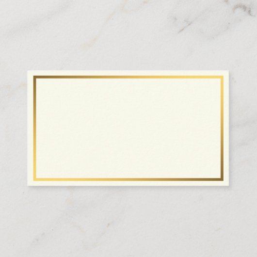 Minimale Elegant Modern Shiny Gold Lijst Editor Visitekaartje (Achterkant)