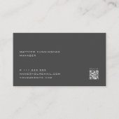 Minimale Elegant Moderne Simple Scan QR-code Visitekaartje (Voorkant)