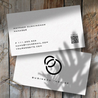 Minimale Elegant Moderne Simple Scan QR-code Visitekaartje