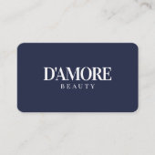 Minimale Elegant Navy Blue Typografie Visitekaartje (Voorkant)