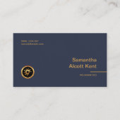 Minimale Elegant Plain Simple Charming Blue CEO Visitekaartje (Voorkant)