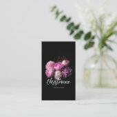 Minimale Elegant Rozen Florist Qr-code Visitekaartje (Staand voorkant)
