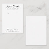 Minimale Elegant Script Earning Display Card Visitekaartje (Voorkant / Achterkant)