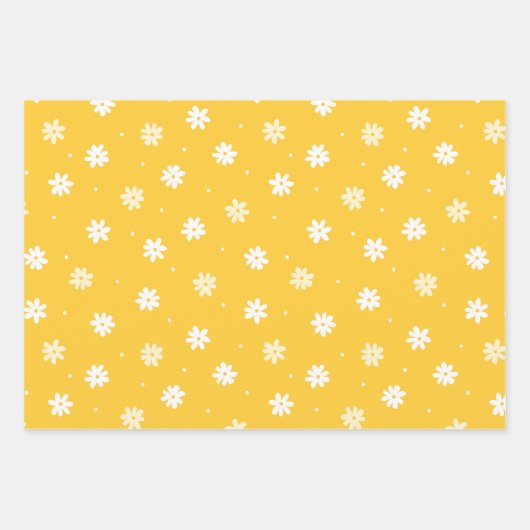 Minimale Elegant Sunflower Yellow Spring Easter Inpakpapier Vel (Voorkant)