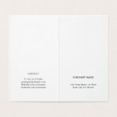 Minimale Elegant White Blue CircuitBoard Consultan Visitekaartjes (Binnenkant ongevouwen)