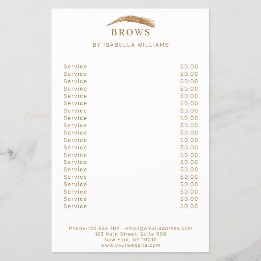 Minimale elegante Augenbrauen Flyer (Voorkant)