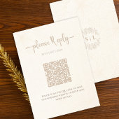 Minimale Elegante Bloemen RSVP | QR-code bruiloft Informatiekaartje