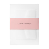 Minimale Elegante Blush Roze Bruiloft Uitnodigingen Wikkel (Voorkant Voorbeeld)