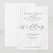 Minimale elegante bruiloft kaart (Voorkant / Achterkant)