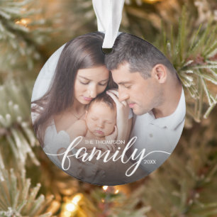 Minimale Elegante Eenvoudige Familie Liefde Kerstf Ornament