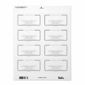 Minimale elegante, eenvoudige, moderne wraparing etiket (Full Sheet)