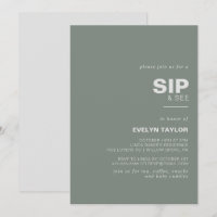 Minimale elegante formale groene Sip en zie