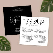 Minimale Elegante Handgemaakte Zeepbar Verzorging Vierkante Visitekaartje