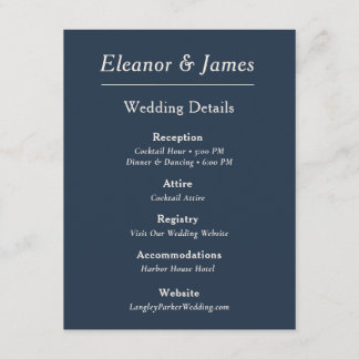 Minimale Elegante Haven Blauwe Details Kaart
