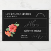 Minimale Elegante Hibiscus Kaarsenpot Label Voedselcontainer Etiket (Enkel label)