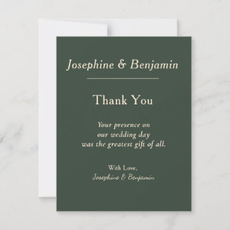 Minimale Elegante Jager Groen Bedankkaart