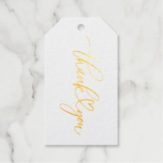 Minimale elegante kalligrafie Dank u wel Cadeaulabels