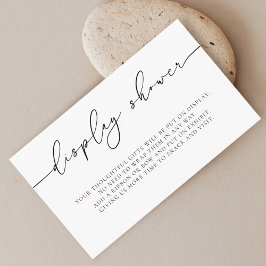 Minimale elegante kalligrafietoestellen informatiekaartje