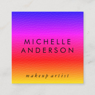 Minimale elegante kleurrijke textuur vierkante visitekaartje