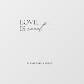 Minimale Elegante Liefde is Zoete Acryl Decal Teke (Vel)