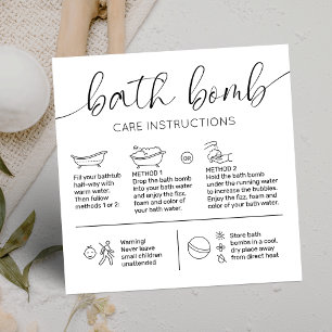 Minimale Elegante Logo-instructies voor de verzorg Vierkante Visitekaartje