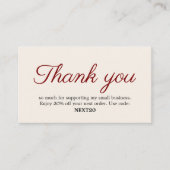 Minimale Elegante Luxe Witte Rode Winkel Coupon Da (Voorkant)