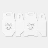 Minimale Elegante Luxe Witte & Zwarte Huwelijk Bedankdoosjes (Ongevouwen)