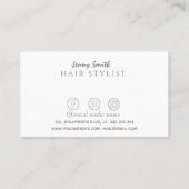 Minimale elegante luxebladgoud visitekaartje (Achterkant)