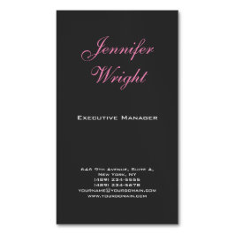 Minimale elegante moderne grijze roze feminine magnetisch visitekaartje