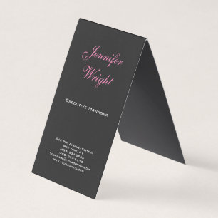 Minimale elegante moderne grijze roze feminine visitekaartjes