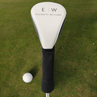 Minimale Elegante Moderne Minimalistische Monogram Golfheadcover