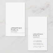 Minimale elegante moderne platte professional visitekaartje (Voorkant / Achterkant)