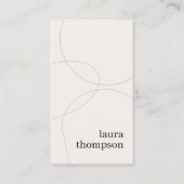 Minimale Elegante Natuurlijke Lijnen Consultant Visitekaartje (Voorkant)