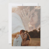 Minimale elegante overlay foto bruiloft kaart (Achterkant)