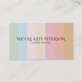 Minimale elegante pasta-kleuren interieurontwerper visitekaartje