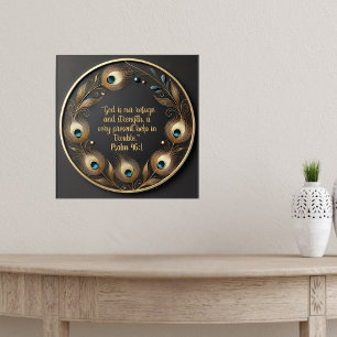 Minimale Elegante Pauwveren Bijbelvers Poster