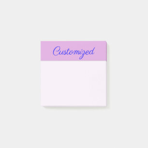 Minimale, elegante, plum Background en Blue Name Post-it® Notes