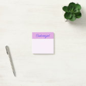 Minimale, elegante, plum Background en Blue Name Post-it® Notes (Kantoor)