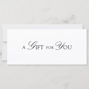 Minimale Elegante QR Code Cadeaubon