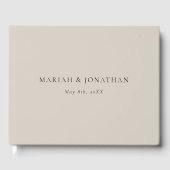 Minimale Elegante Receptie Bruiloft Gastenboek (Voorkant)