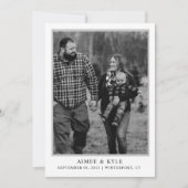 Minimale elegante save the date uitnodiging (Voorkant)