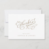 Minimale Elegante Script Foto Bedankt (Voorkant)