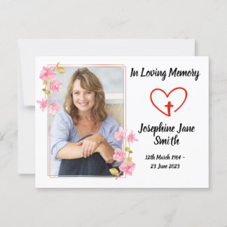 Minimale Elegante Sympathie Bloemen Foto Gebed Kaa Briefkaart