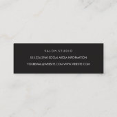 Minimale elegante textuur mini visitekaartje (Achterkant)