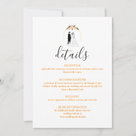 Minimale Elegante Trouwdetails Kaart