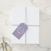 Minimale elegante typografie Monogram Initialen Cadeaulabel (Met Touw)